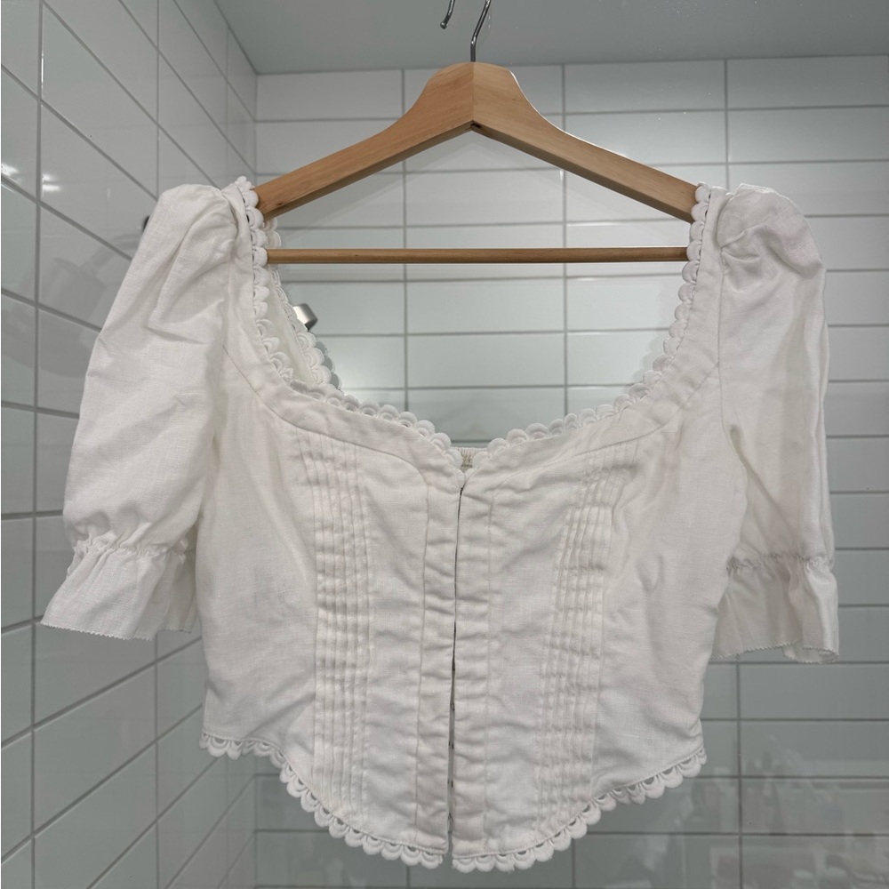 Reformation Simmie Linen Top - Size 4